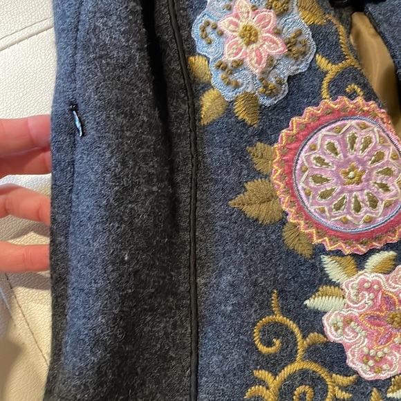 Icelandic Design Wool Embroidered Sweater Jacket Size Small - Picture 12 of 16